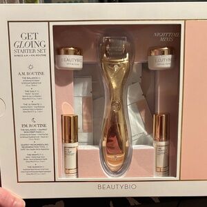 BeautyBio Get Glowing Starter Set - Rose Gold Micro-Needling Kit (Pink)